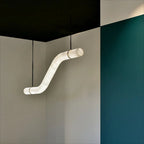 Pendant Light | Alabaster Shade, Brass Body & Integrated LED | 120/150 cm