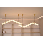 Pendant Light | Alabaster Shade, Brass Body & Integrated LED | 120/150 cm