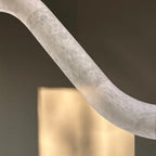 Pendant Light | Alabaster Shade, Brass Body & Integrated LED | 120/150 cm