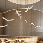 Pendant Light | Alabaster Shade & Brass Body & Integrated LED