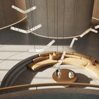 Pendant Light | Alabaster Shade & Brass Body & Integrated LED