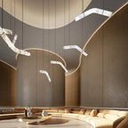 Pendant Light | Alabaster Shade & Brass Body & Integrated LED
