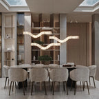 Pendant Light | Alabaster Shade & Brass Body & Integrated LED