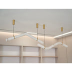 Pendant Light | Alabaster Shade & Brass Body & Integrated LED