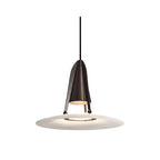 Pendant Light | Alabaster Shade & Metal Frame | 35 cm Diameter