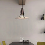 Pendant Light | Alabaster Shade & Metal Frame | 35 cm Diameter