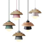 Pendant Light | Aluminum Body & Wood Accent | E26/E27 Socket
