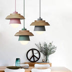 Pendant Light | Aluminum Body & Wood Accent | E26/E27 Socket