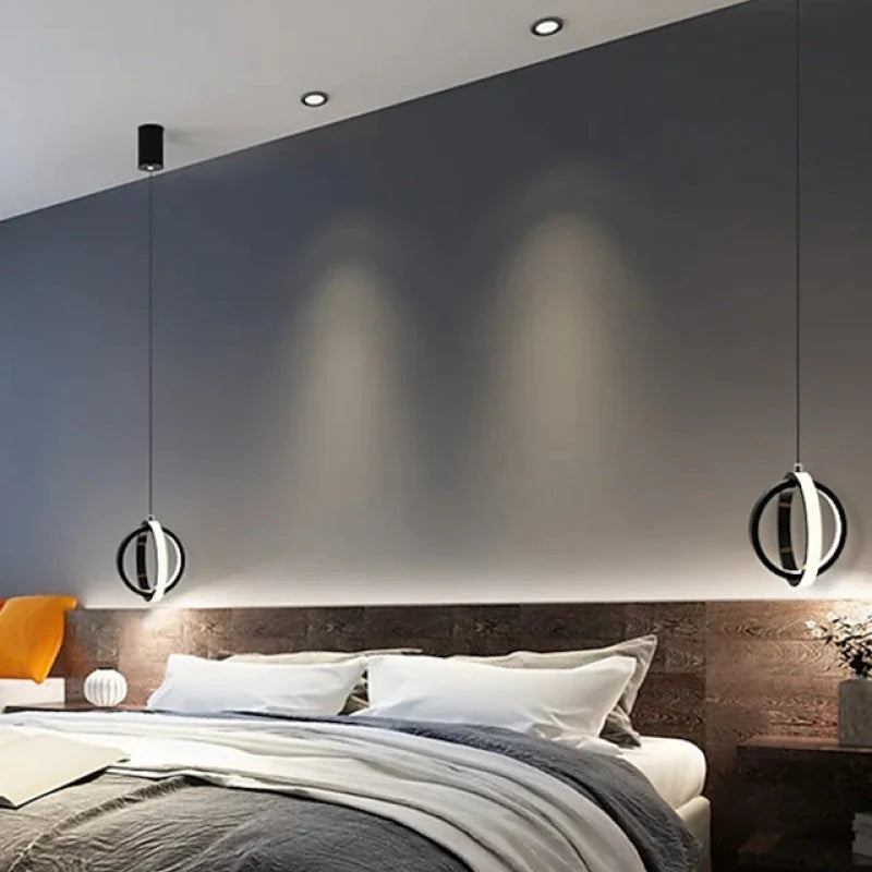 Pendant Light | Aluminum Fixture & Silica Gel Shade | Adjustable Cord