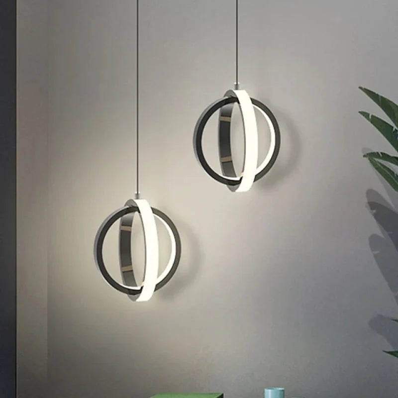 Pendant Light | Aluminum Fixture & Silica Gel Shade | Adjustable Cord