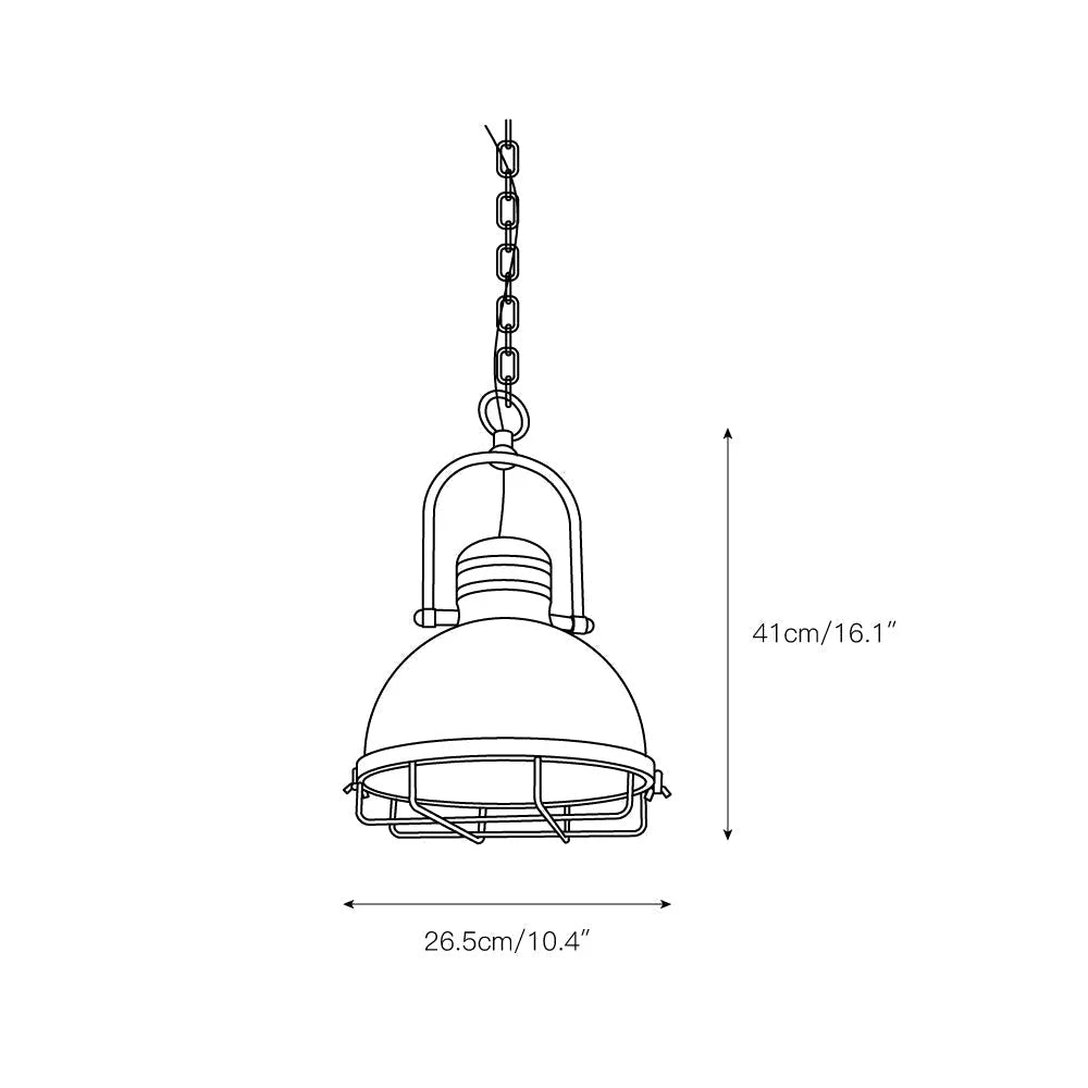 Pendant Light | Antique Green Iron Body & E26/E27 Socket