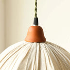Pendant Light | Beige Fabric Shade & LED Included