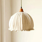 Pendant Light | Beige Fabric Shade & LED Included