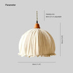 Pendant Light | Beige Fabric Shade & LED Included