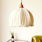 Pendant Light | Beige Fabric Shade & LED Included