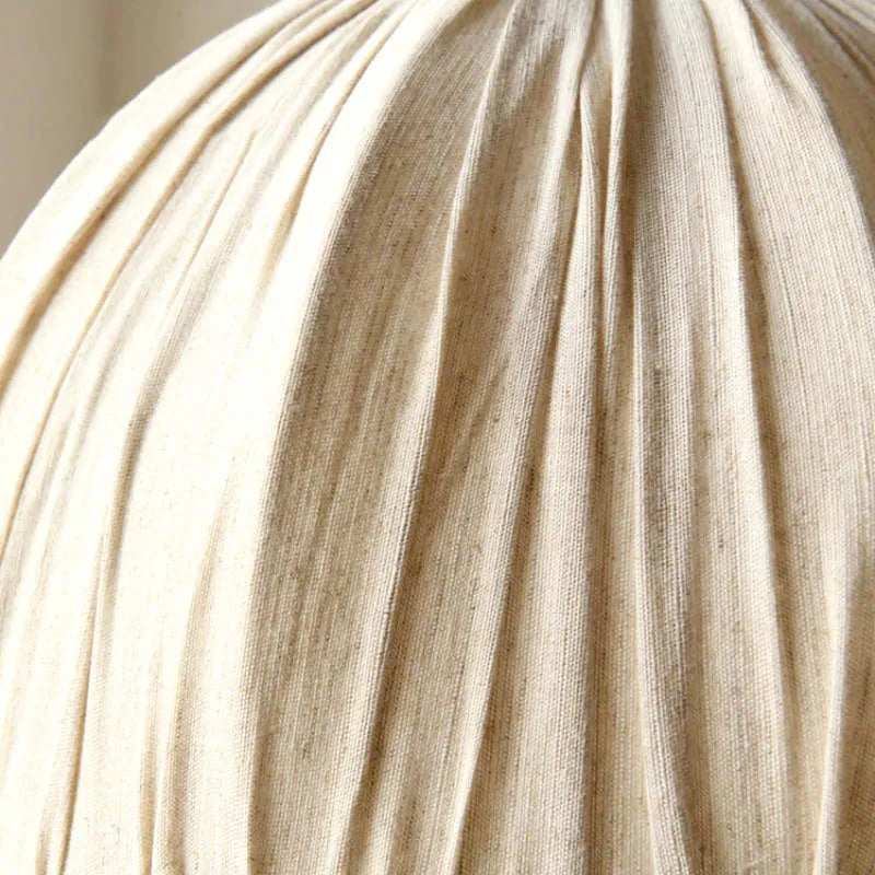 Pendant Light | Beige Fabric Shade & LED Included