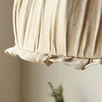 Pendant Light | Beige Fabric Shade & LED Included