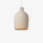 Pendant Light | Beige Shade, Metal Frame & Adjustable Suspension