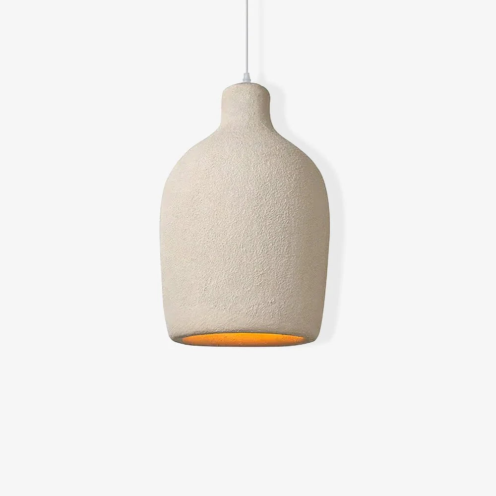Pendant Light | Beige Shade, Metal Frame & Adjustable Suspension