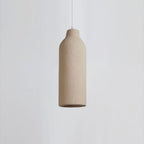 Pendant Light | Beige Shade, Metal Frame & Adjustable Suspension