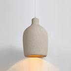 Pendant Light | Beige Shade, Metal Frame & Adjustable Suspension