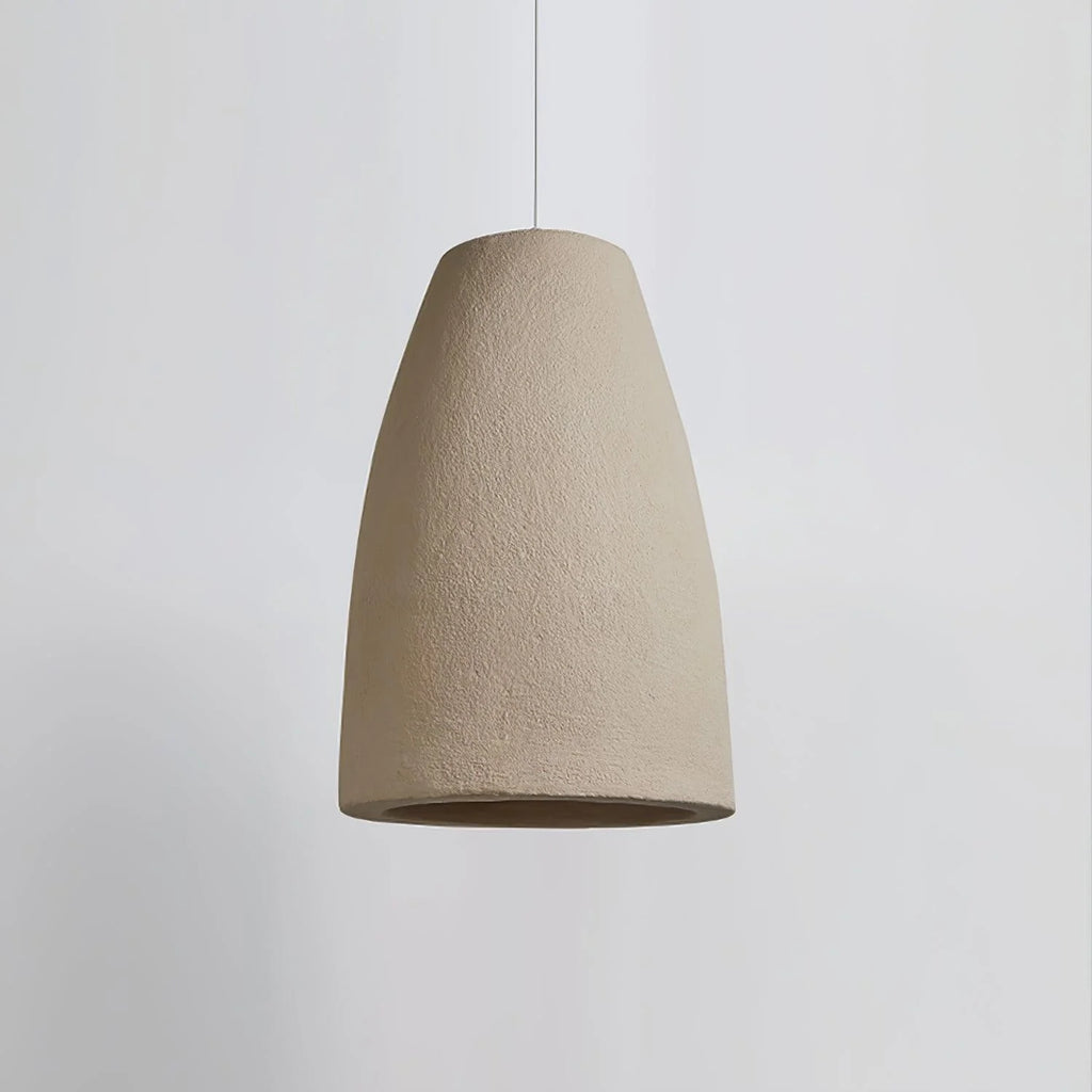 Pendant Light | Beige Shade, Metal Frame & Adjustable Suspension