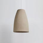 Pendant Light | Beige Shade, Metal Frame & Adjustable Suspension