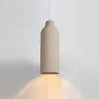 Pendant Light | Beige Shade, Metal Frame & Adjustable Suspension