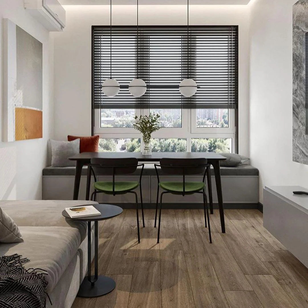Pendant Light | Black & White Glass Shade & Adjustable Height | Hardwired