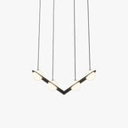 Pendant Light | Black & White Glass Shade & Adjustable Height | Hardwired
