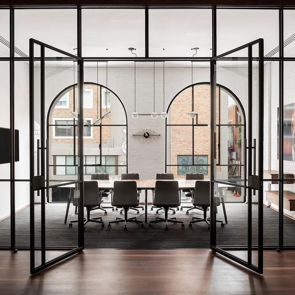 Pendant Light | Black & White Glass Shade & Adjustable Height | Hardwired