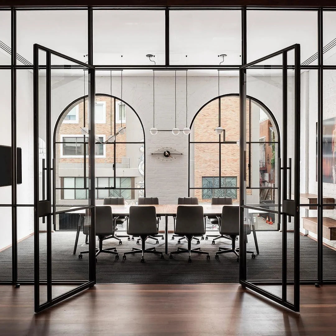 Pendant Light | Black & White Glass Shade & Adjustable Height | Hardwired