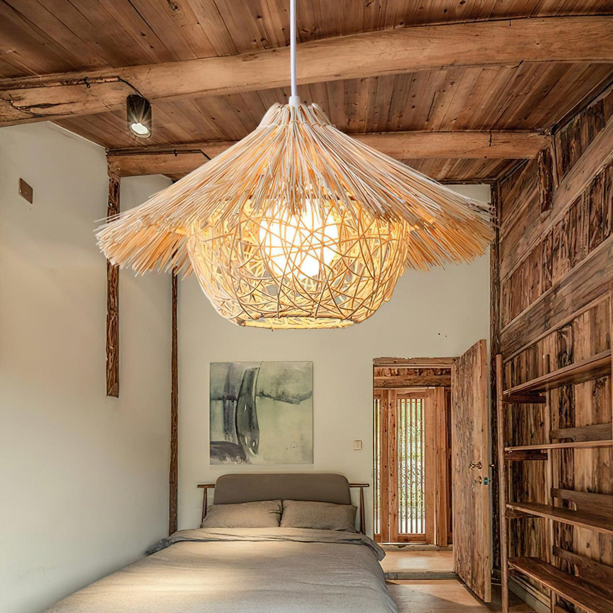 Pendant Light | Boho Rattan & Iron | Ø 40/50/60 cm