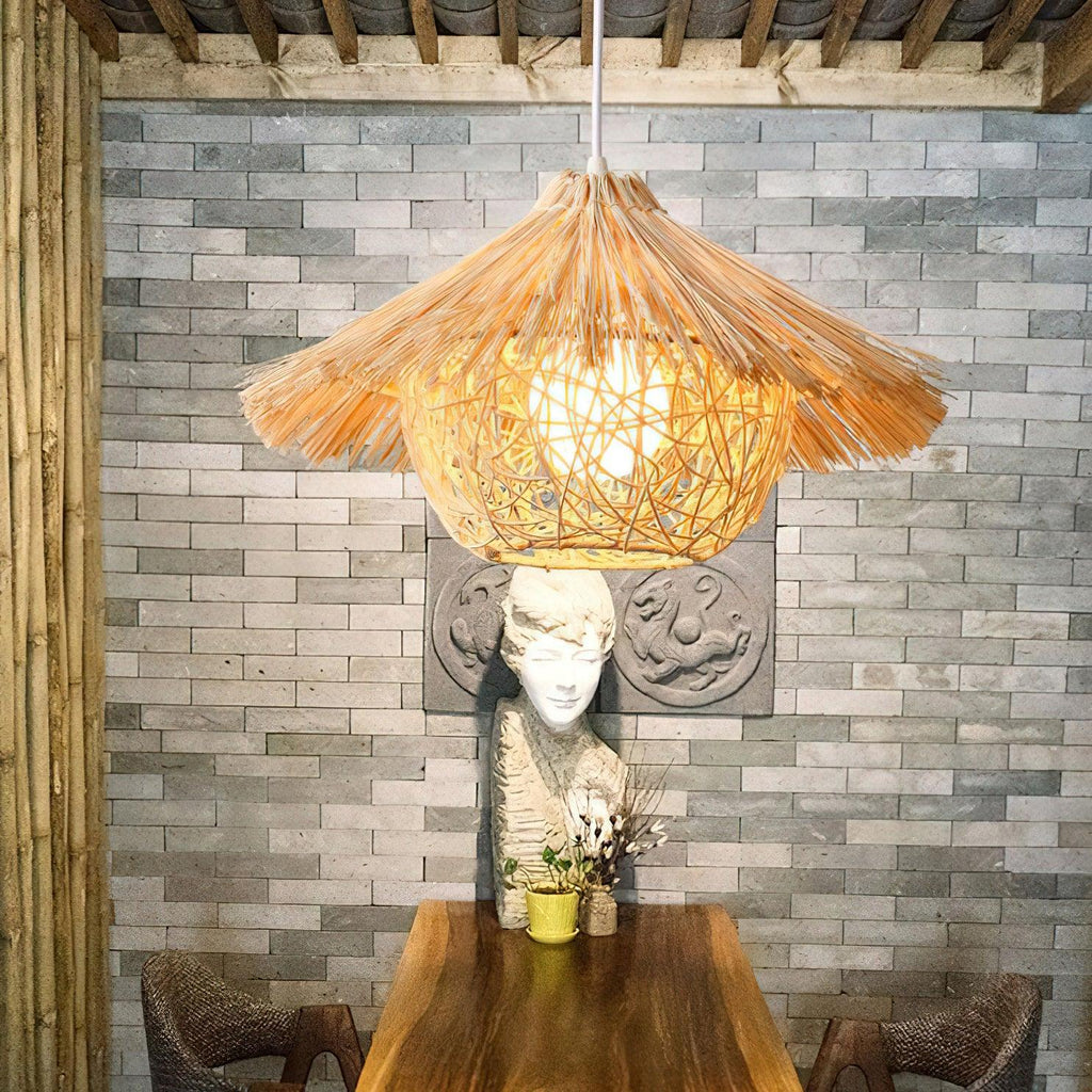Pendant Light | Boho Rattan & Iron | Ø 40/50/60 cm