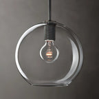 Pendant Light | Brass & Glass | Hardwired & Dimmer Compatible