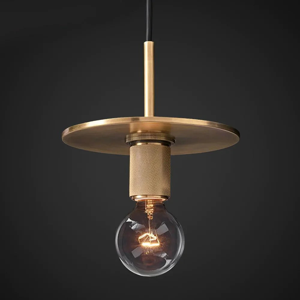 Pendant Light | Brass & Glass | Hardwired & Dimmer Compatible