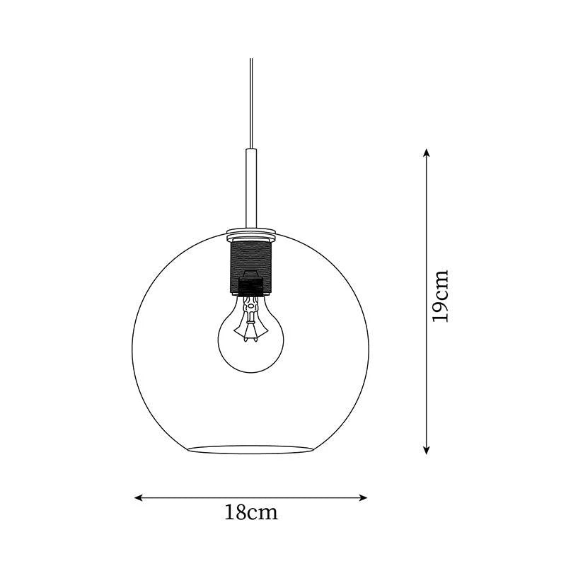 Pendant Light | Brass & Glass | Hardwired & Dimmer Compatible