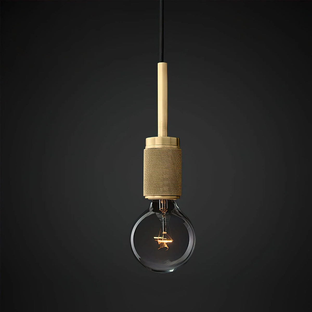 Pendant Light | Brass & Glass | Hardwired & Dimmer Compatible