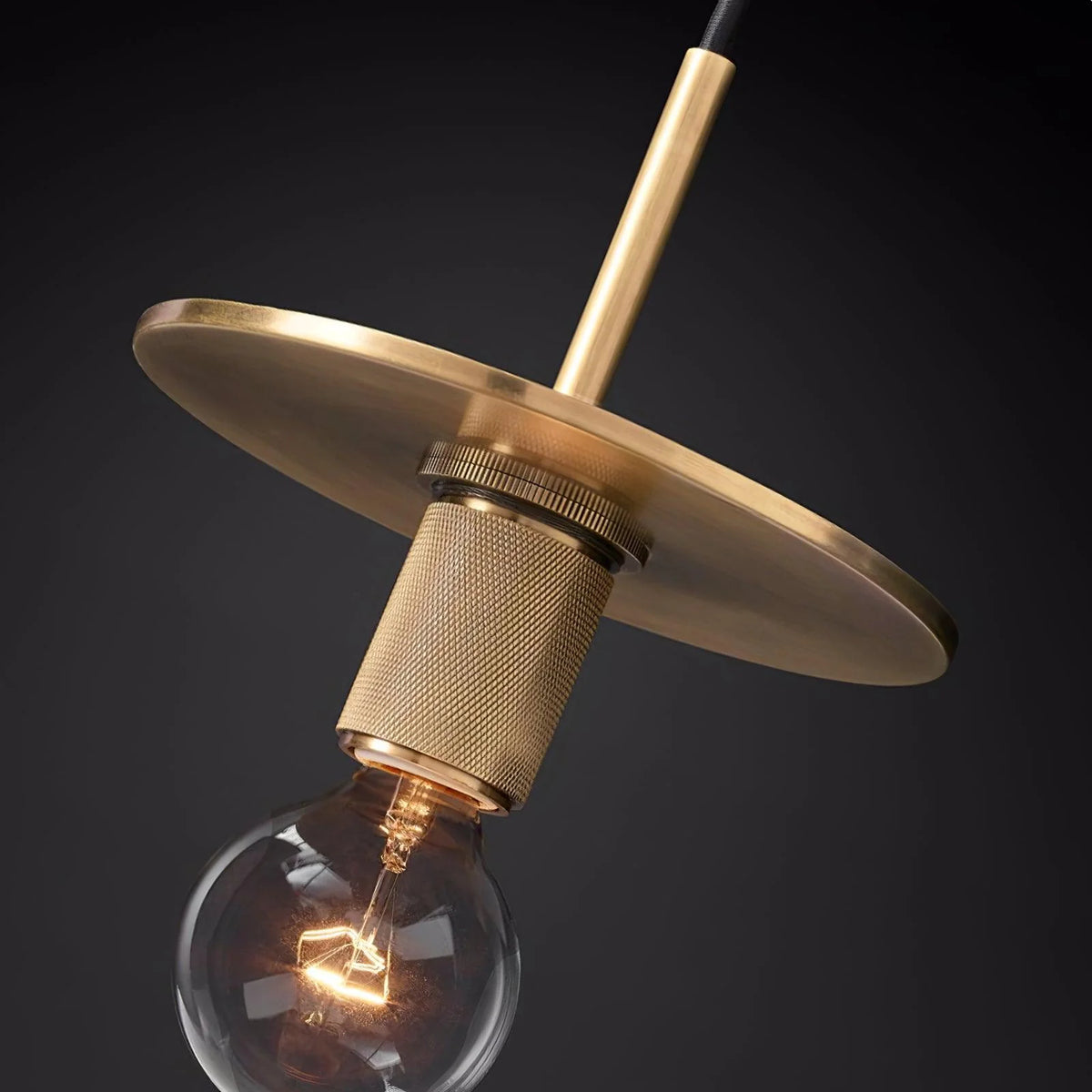 Pendant Light | Brass & Glass | Hardwired & Dimmer Compatible