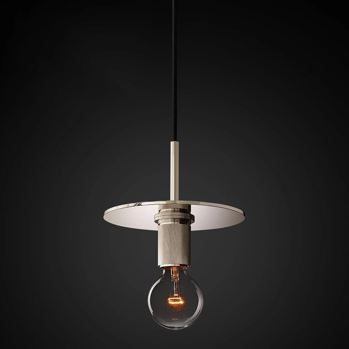 Pendant Light | Brass & Glass | Hardwired & Dimmer Compatible
