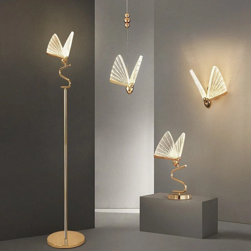 Pendant Light | Butterfly Metal & Acrylic LED Included