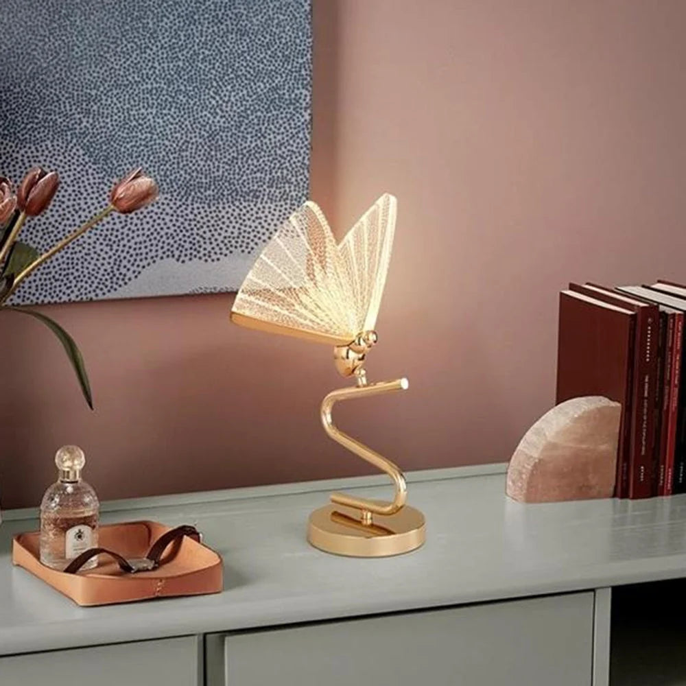 Pendant Light | Butterfly Metal & Acrylic LED Included