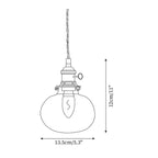 Pendant Light | Clear Glass Shade & Brass Finish | 150 cm Adjustable Wire