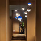 Pendant Light | Colorful Glass Shade & Metal Fixture