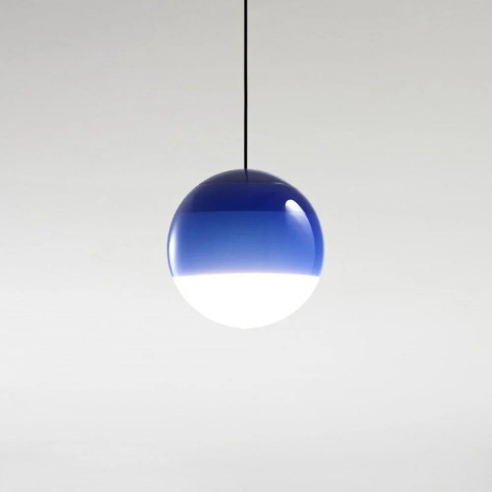 Pendant Light | Colorful Glass Shade & Metal Fixture