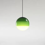 Pendant Light | Colorful Glass Shade & Metal Fixture