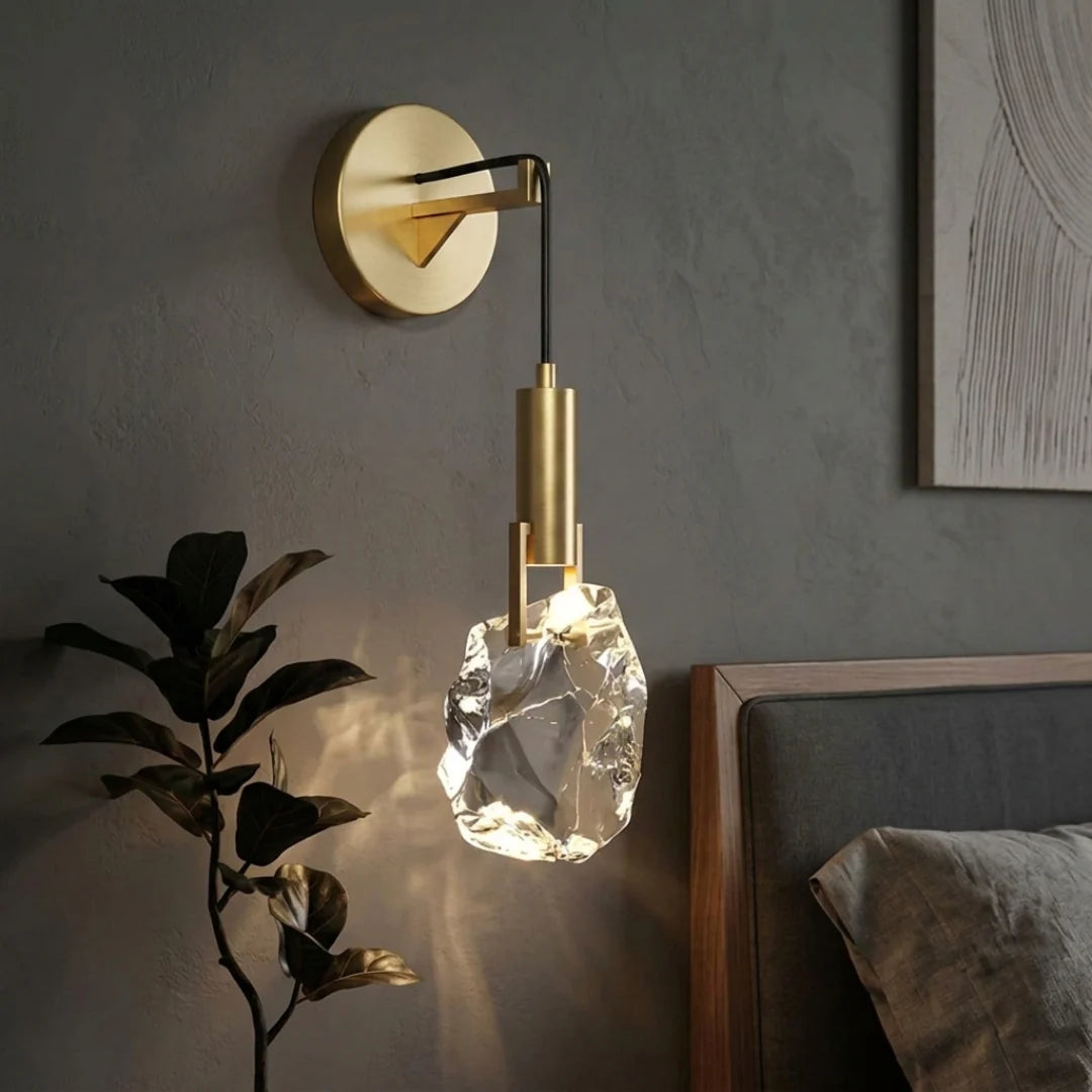 Pendant Light | Crystal & Polished Copper | Adjustable Cord 150 cm