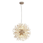 Pendant Light | Dandelion Starburst & Whitewashed Wood Beads | 40/50 cm