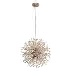 Pendant Light | Dandelion Starburst & Wood Beads | 8/9 Lights