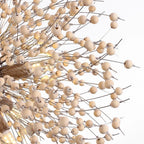 Pendant Light | Dandelion Starburst & Wood Beads | 8/9 Lights